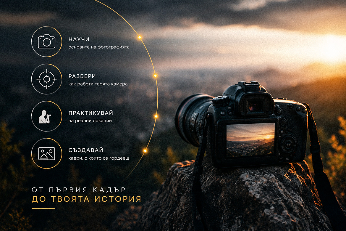 Програма на фотокурс за начинаещи – камера, светлина и композиция Програма на фотокурс за начинаещи с основи на камерата, светлина и композиция